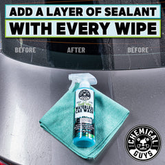 Chemical Guys used with microfiber towel preventing scratches and swirls