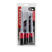 Chemical Guys front packaging shows full three-piece brush set, clear organization benefit