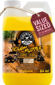 Chemical Guys front label showing Tough Mudder heavy-duty cleaner benefit