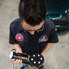Chemical Guys V38 being used with a DA polisher for flawless final clarity