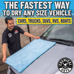 Chemical Guys Woolly Mammoth drying car hood quickly and reducing water spots