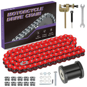CILOYU 35 chain full kit front view showing red chain and tensioner for easy replacement