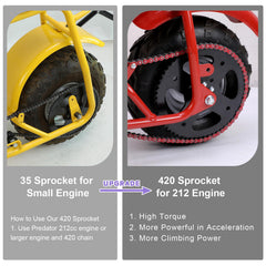 CILOYU 420 chain with 90 links displayed for easy sizing and installation