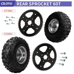 CILOYU close-up of 60T sprocket teeth highlighting improved low-speed traction