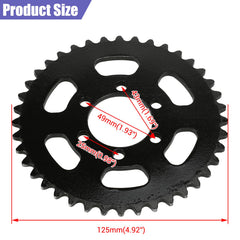 CILOYU 140-link #35 chain laid out for accurate sizing and installation