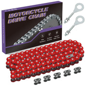 CILOYU red 420 chain front view showing durable construction and ready fit