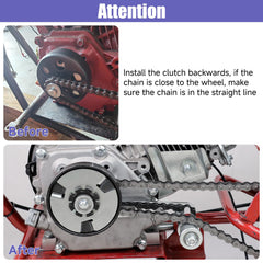 CILOYU tensioner mounted on mini bike demonstrating reduced chain slippage and stable drivetrain