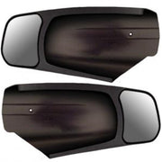 CIPA black towing mirror pair front view showing fit and enhanced visibility