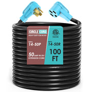 CircleCord front connectors showing NEMA 14-50 plugs and reliable connection benefit