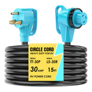 CircleCord front view plugged in showing secure connection and reliability