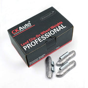 CKAuto box front view showing 25 P 1.5 oz clip-on wheel weights for reliable balancing