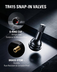 CKAuto TR415 close-up of brass core and EPDM rubber showing durability benefit
