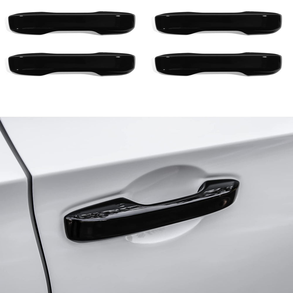 CKE front view of four black snap-on handle covers showing sleek finish and easy upgrade