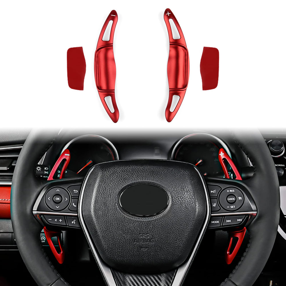 CKE red paddle shifter extension front view shows sporty accent and improved control