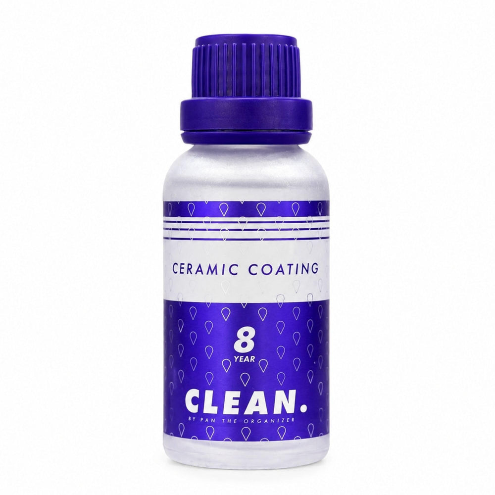 CLEAN. bottle front view showing packaging and professional finish benefit