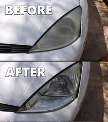 Clear Lights Tech close-up of cleaning wipe texture removing oxidation