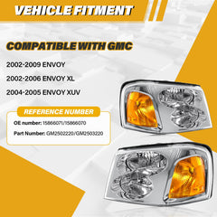 CLERYYE headlight installed on GMC Envoy illustrating direct bolt-on replacement benefit