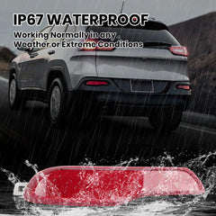 Clidr reflector mounted on Jeep Cherokee bumper demonstrating proper alignment and visibility