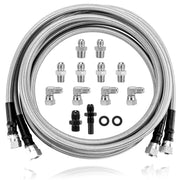 CMOOD front view of two braided transmission lines showing durable construction and fitment benefits