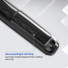 CMVT Auto installed on Silverado rear roof, increases visibility to following traffic