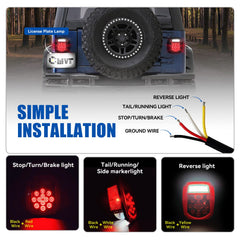 CMVT Auto side marker and left license plate LEDs lit showing clearer side and plate illumination