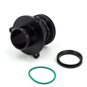 CNRAQR front view of EA888 delete pipe showing fitment and airflow benefit
