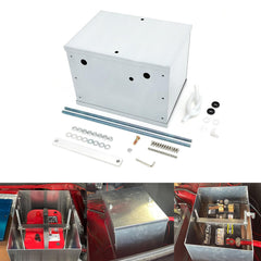 CNRAQR front view aluminum battery box showing compact secure enclosure and corrosion resistance
