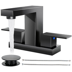Cobbe faucet front view in matte black showing modern style and easy upgrade