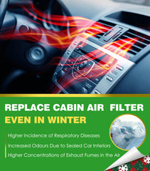 COCOAUTO cabin filters installed behind glovebox in Mercedes, easy DIY swap