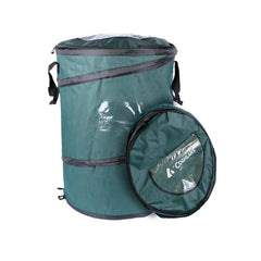 Coghlan's front view of pop-up trash can showing full-size benefit