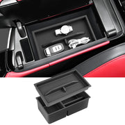 Coleya front view of console organizer showing neat compartments and quick access benefit