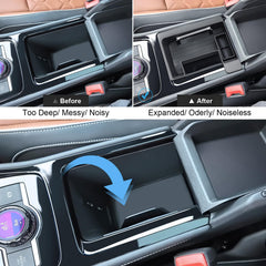 Coleya installed in Tiguan with armrest closed keeping factory function intact