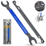 CoLuck front kit layout showing wrenches and pulley holder, organized for quick selection
