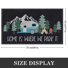 comfoyar close-up of RV trees mountains tent pattern benefit: decorative curb appeal