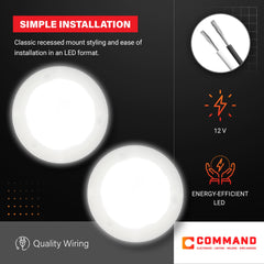 Command Electronics side profile showing 0.66 inch depth and low-profile benefit