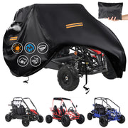 CONFUTURY front view of two-seater go-kart cover showing full protection and weather resistance