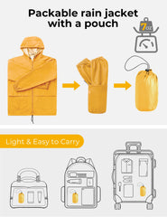 COOFANDY jacket folded in carry pouch for easy travel and compact storage