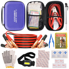 COOGEO front view of purple emergency kit bag showing compact storage and fast access