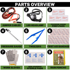 COOGEO open bag layout displaying organized tools for faster roadside response