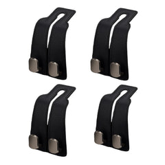 Coozyland black 4-pack hooks front view showing clean design and easy install benefit