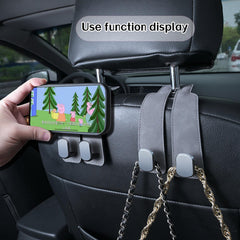 Coozyland installed on headrest showing secure attachment and space-saving benefit