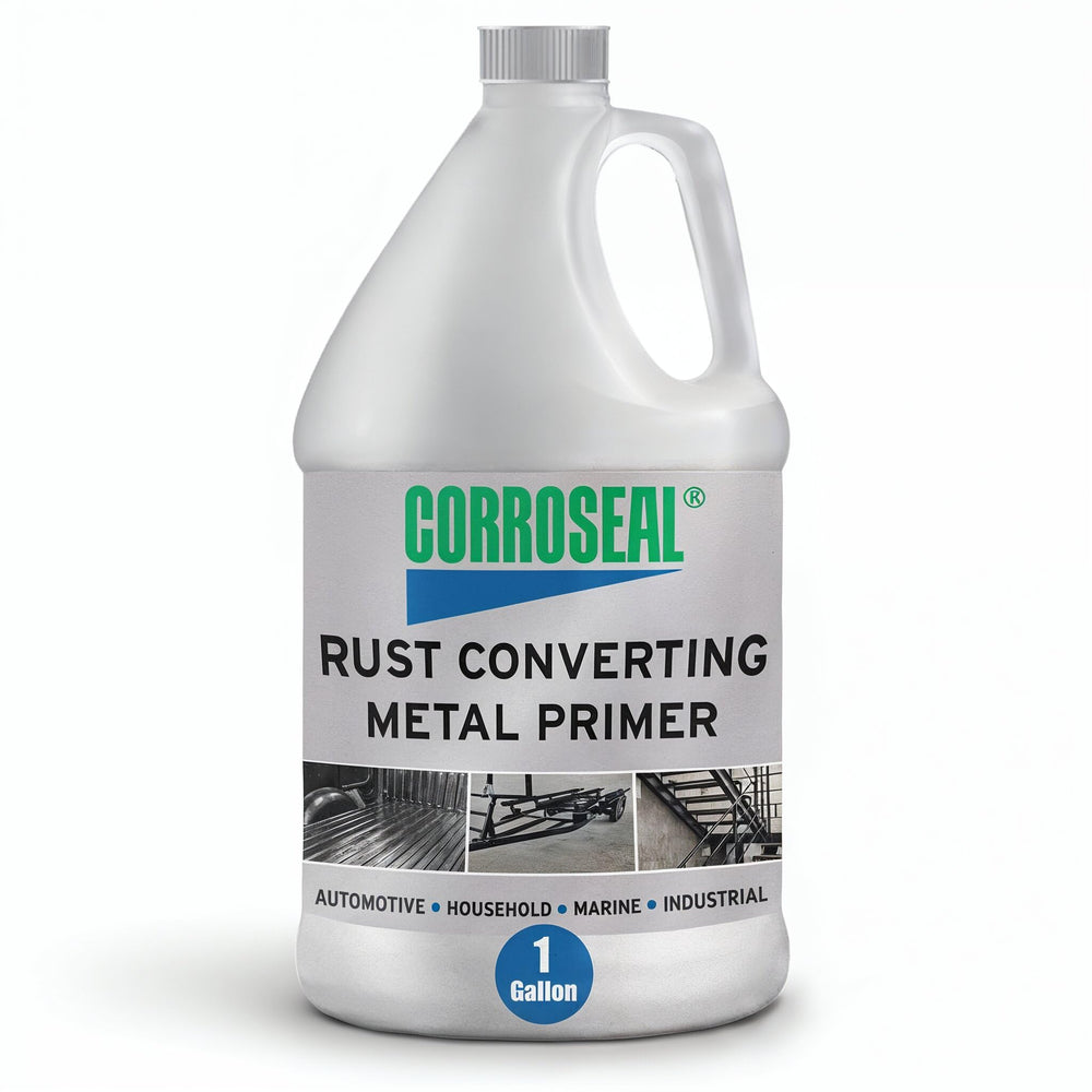 Corroseal gallon container showing label and product benefit