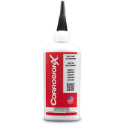 CorrosionX front label on 4oz applicator showing brand and product use benefits