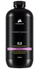Corsair XL8 bottle front view showing translucent purple and brand clarity benefit
