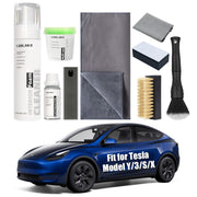 COSLAKE full kit layout showing all nine items and organized storage, ideal for Tesla upkeep