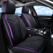 Coverado packaging and included two front seat covers showing contents and manual for easy setup