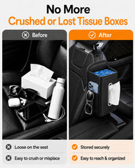COZILO side mesh pockets storing phone and wipes for organized trips