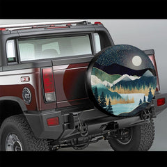 cozipink side profile showing snug elastic fit on spare wheel