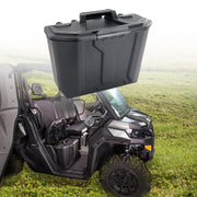 CPOWACE front view of right underseat storage showing fit and finish, adds organized storage