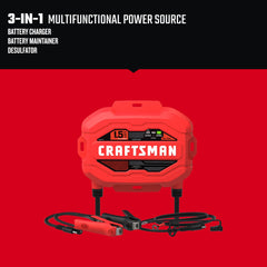 CRAFTSMAN quick-connect clamps and ring connectors for fast secure battery hookup